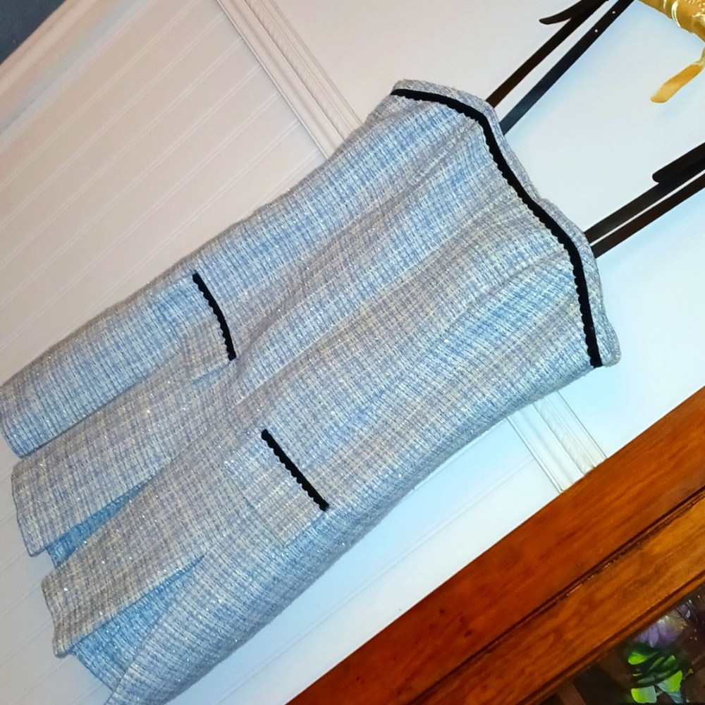 Large size available Chic Blue Plaid Dress Jumper with Black Straps